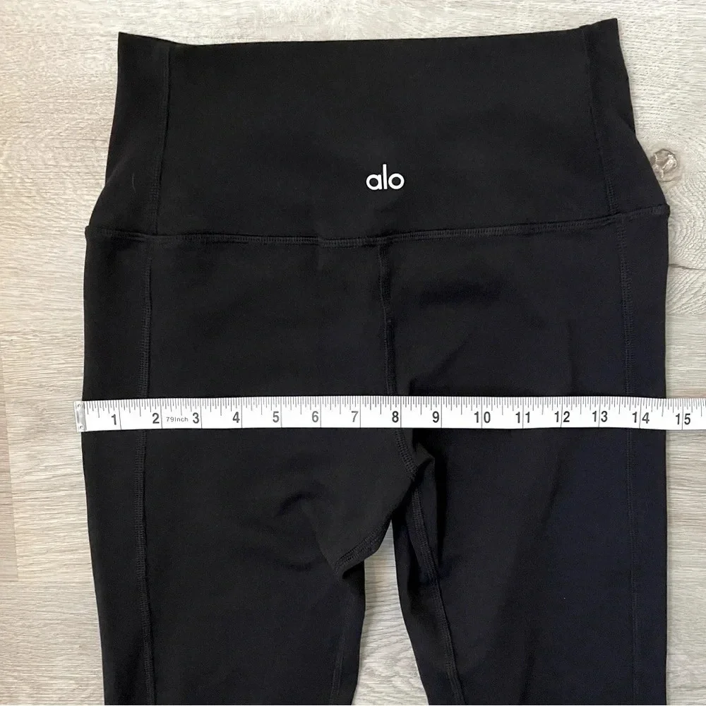 Alo Yoga High Waist Moto Leggings, Black/Black Glossy, Women’s Small